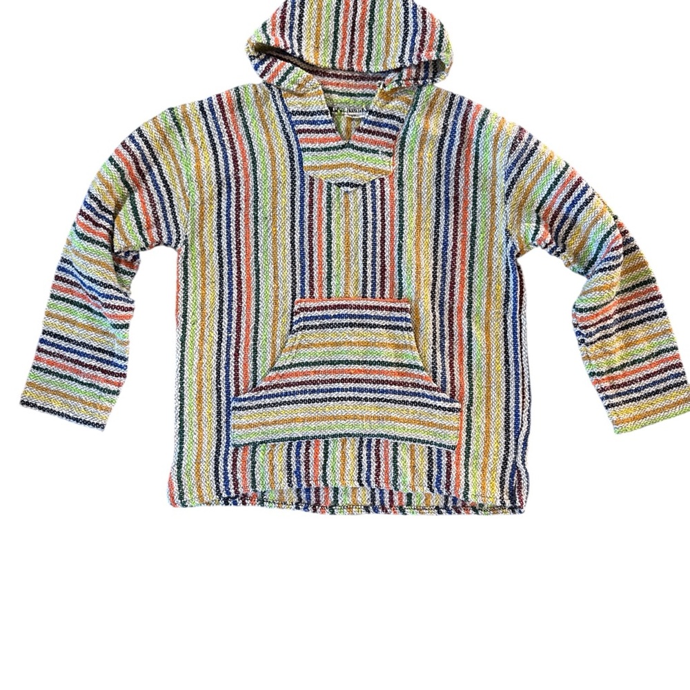 Colorful Striped Baja Pullover Women's Hoodie‎